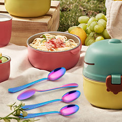 LIANYU 6-inch kid-size spoons ideal for small hands