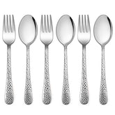 LIANYU 6pc kids silverware with forks and spoons supports easy self-feeding
