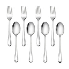 LIANYU 8-piece toddler utensils set image showing 4 spoons and 4 forks for daily meals
