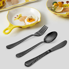 LIANYU hammered-handle design gives a grown-up feel during meals.