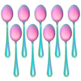 LIANYU rainbow toddler spoons packaging shows gift-ready set for new parents and caregivers.
