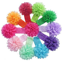 Liasun chiffon flowers closeup reveals delicate bows for photos