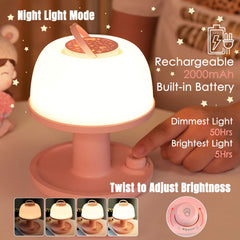 LICKLIP night light 360-degree projection brightens room with soft color cycle.