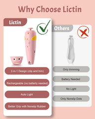 Lictin 10 grinding heads kit ready for baby and adult nails
