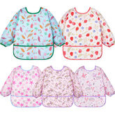 Lictin baby bibs long-sleeve front view reduces mess during feeding