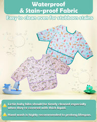 Pattern detail on Lictin bibs showing exclusive designs