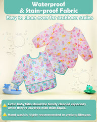 Lictin bibs with adjustable neck strap fit growing babies comfortably.