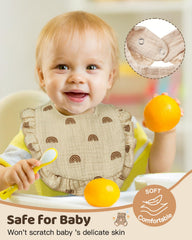 Lictin muslin bibs absorbent layer highlights softness and practicality.