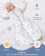 Lictin wearable sleep sack showing convenient 2-way zipper.