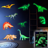 Liderstar glow dinosaur wall decal on bedroom ceiling for night glow