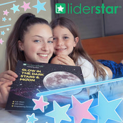 Liderstar three-sizes-stars-full-moon offers varied shapes for a realistic ceiling galaxy