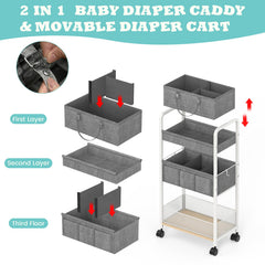 LIDTOP detachable top basket with handles for easy home to car transfer