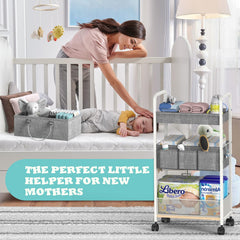 LIDTOP durable metal frame and wooden board provide stable storage