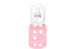 Lifefactory pink cap and ring securing the bottle