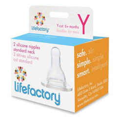 Lifefactory dishwasher-safe nipple supports easy top-rack cleaning.