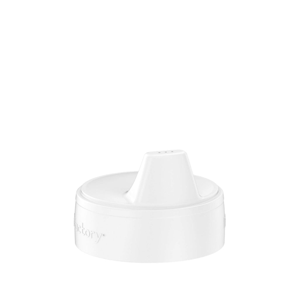 Lifefactory hard sippy cap on 8oz wide-mouth bottle promotes easy feeding and reduced air intake