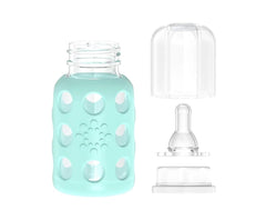 Lifefactory Stage 1 nipple supports newborn feeding in early months.