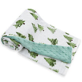 LifeTree baby blanket front muslin shows breathable, soft bamboo-cotton comfort.