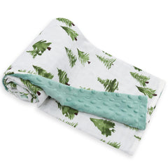 LifeTree baby blanket front muslin shows breathable, soft bamboo-cotton comfort.