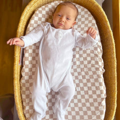 LifeTree changing pad cover fabric closeup highlights silky bamboo-cotton blend