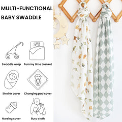 LifeTree checkered pattern swaddle in unisex design