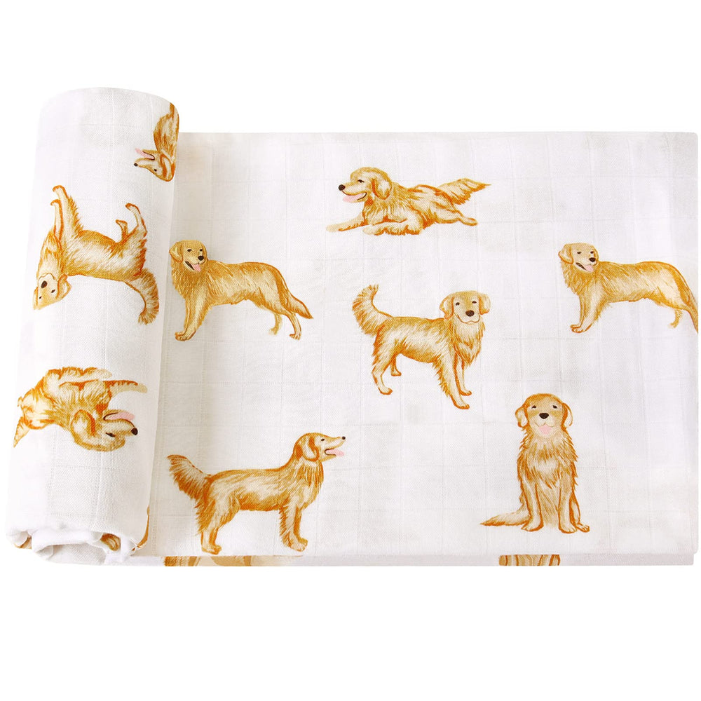 LifeTree muslin swaddle soft material close-up highlights breathable bamboo-viscose blend for gentle skin comfort.