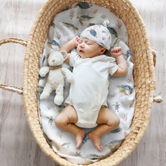 LifeTree swaddle blanket in stroller-cover pose demonstrates versatility.