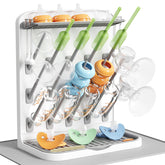 Lifewit large bottle-drying rack with vertical pegs supports organized bottles.
