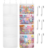 Lifewit stuffed animal storage over-the-door organizer neatly contains toys for easy access