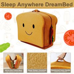 Liftoza toddler travel bed sandwich side rails, enhanced safety