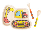 Lightening Kids Plates divided plate for portion control during meals.