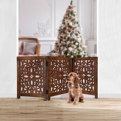 Lightnpro freestanding gate design works without installation for easy room-to-room use.
