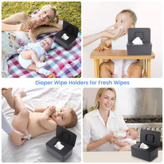Lijroavy wipes dispenser with sealing lid preserves moisture and keeps wipes clean.