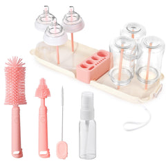 Lijroavy 7-in-1 bottle brush kit close-up showing extendable brush head for thorough cleaning