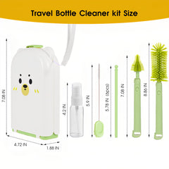 Lijroavy travel bottle brush with straw brush for thorough on-the-go cleaning