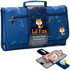 Lil Fox baby changing pad one handed design for quick changes