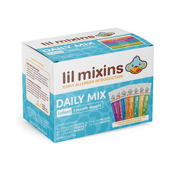 Lil Mixins daily mix packet closeup ready to stir into yogurt.