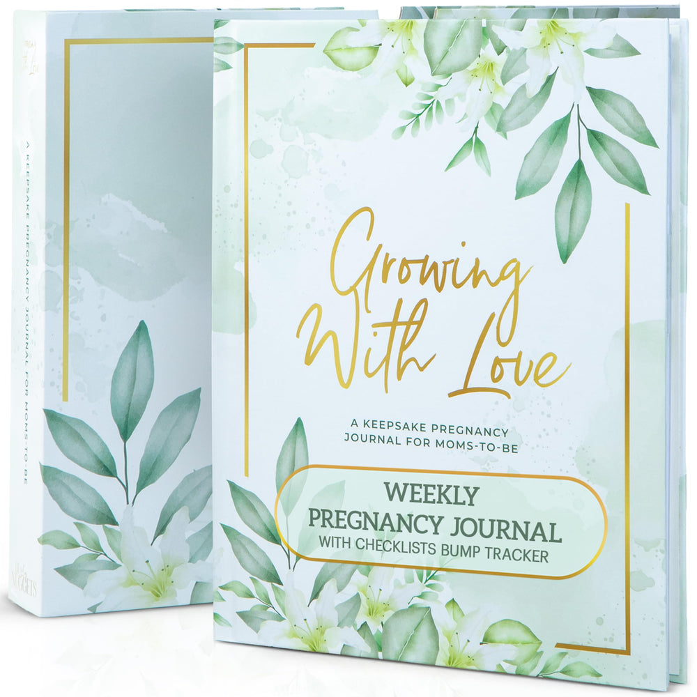 Lil Nuggets pregnancy journal cover shows a durable keepsake design for lasting memories.