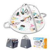 Li'l Pengyu Zebra foldable design play mat, ideal for on-the-go playtime.