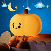Lilampts Pumpkin Night Light front view with soft warm glow for bedtime