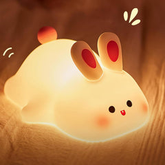 Lilampts rabbit night light offers dimmable control for cozy bedtimes.