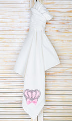 Lilax newborn swaddle pink blanket folded for nap time