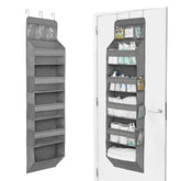LILEKA heavy-duty over-the-door organizer front view shows six tiers for clutter control.