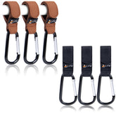 LilFe stroller hooks 6pc on handlebar showing hands free shopping bag support