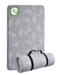 Lilian&Gema pack n play mattress folded for travel offers portable baby comfort.
