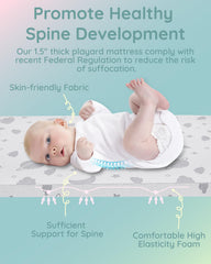 Lilian&Gema rounded-edge fit ensures snug pack n play.