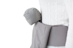 LILLEbaby pillow in grey demonstrates secure carrier fit and easy on-the-go comfort.