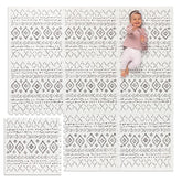 Lillefolk Baby Play Mat 6x6ft Boho tiles create a calm tummy-time space