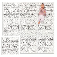 Lillefolk Baby Play Mat 6x6ft Boho tiles create a calm tummy-time space