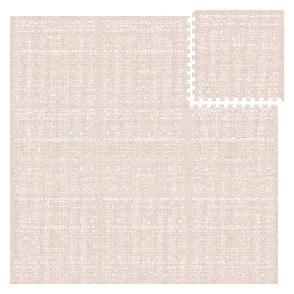 Lillefolk Baby Play Mat dusk interlocking tiles create a soft tummy-time surface.